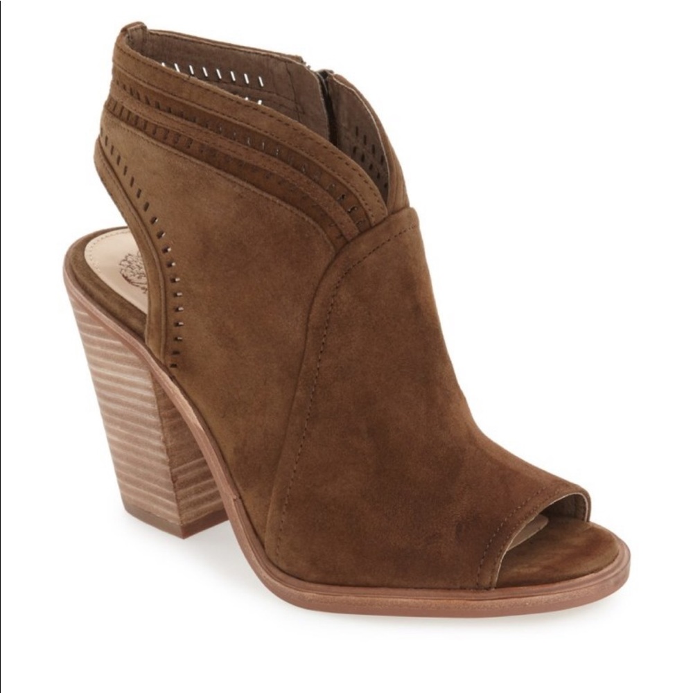 Vince Camuto perforated open toe bootie